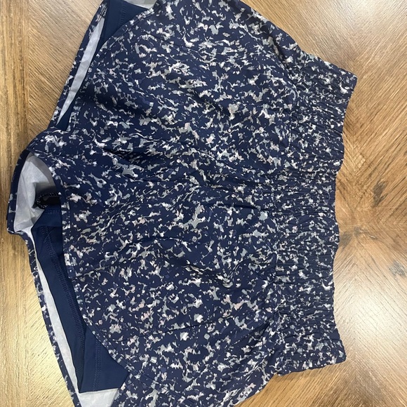 Avia Women's Blue Patterned Athletic Shorts - Picture 1 of 3
